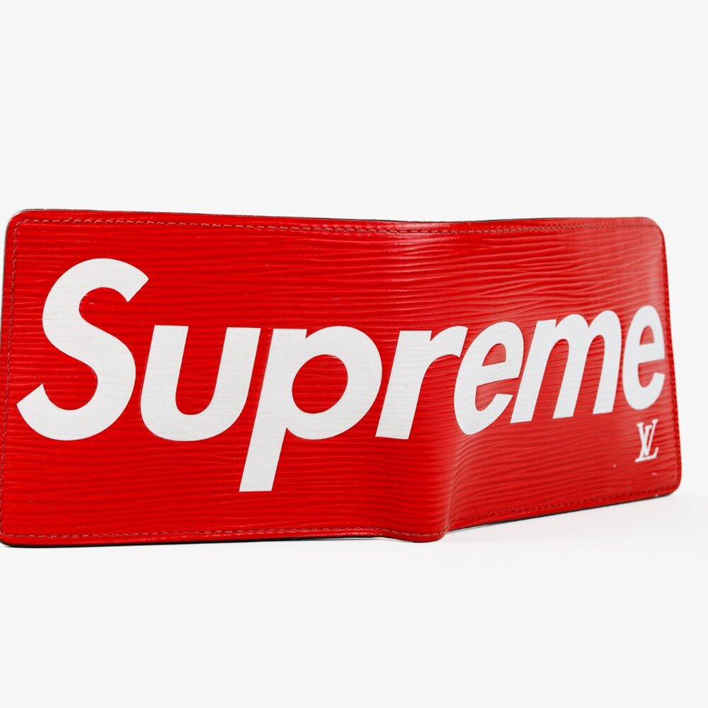 Louis Vuitton X Supreme Slender Red Epi Leather Billfold Wallet - Picture 6 of 9
